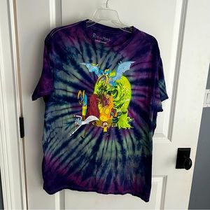 Graphic tee shirt Rick and Morty Tie-Dye size large, tie-dye excellent condition